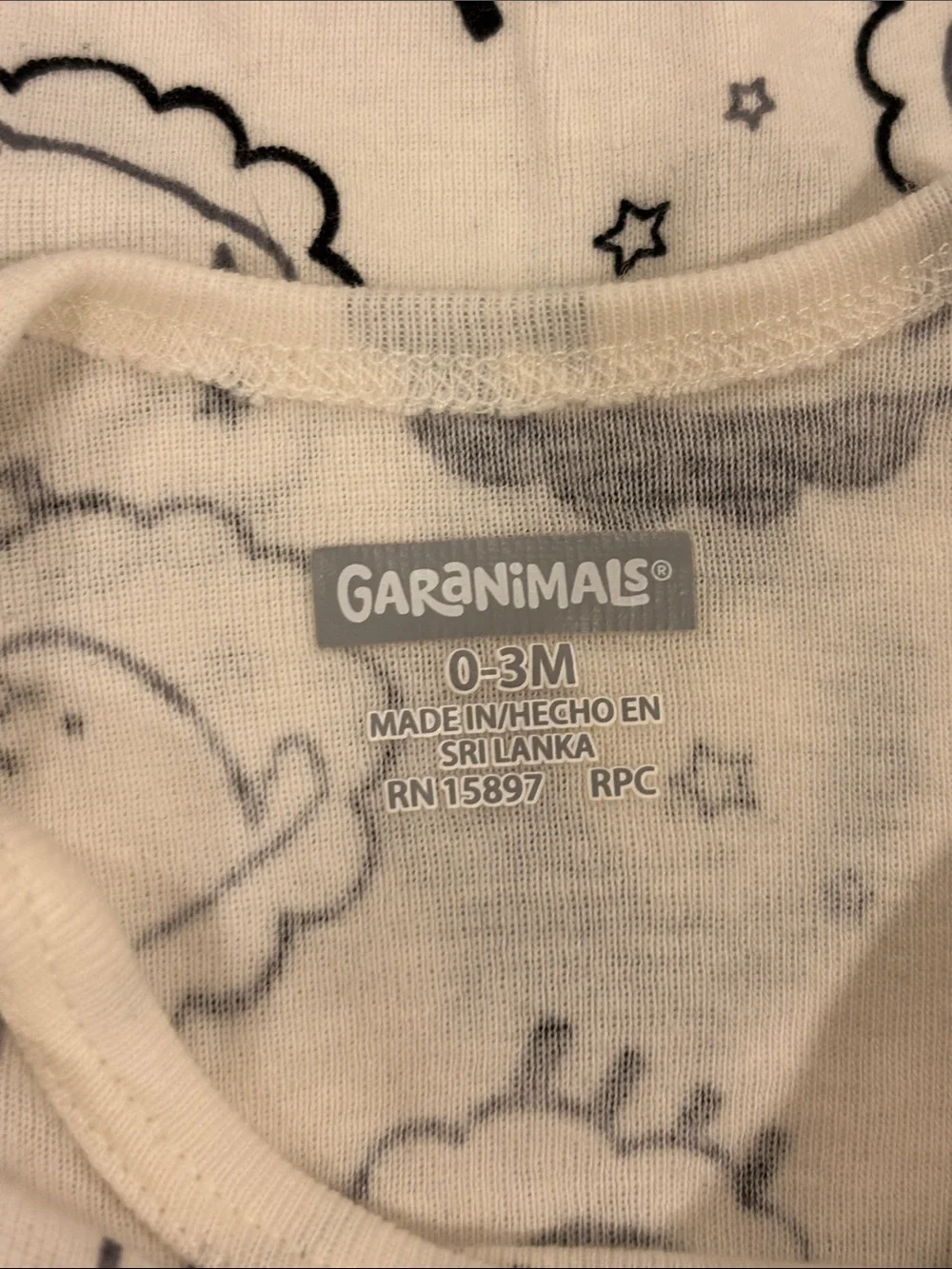 Garanimals Cream and Gray Lion-Print Long Sleeve Sleep Sack